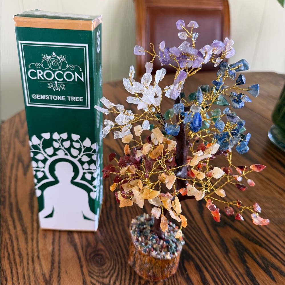 Gemstone Tree with Multicolor Crystals